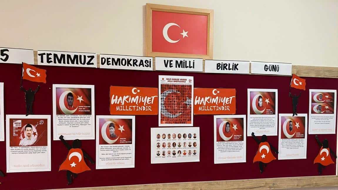 15 TEMMUZ DEMOKRASİ VE MİLLİ BİRLİK GÜNÜ